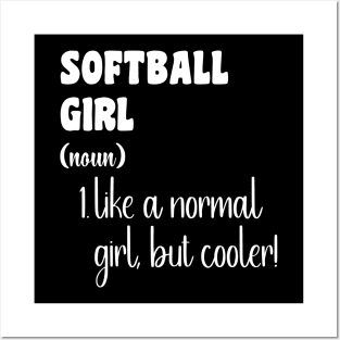 Softball Girl Posters and Art